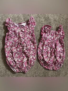 Jamie Kay Pink Floral Ruffle Romper